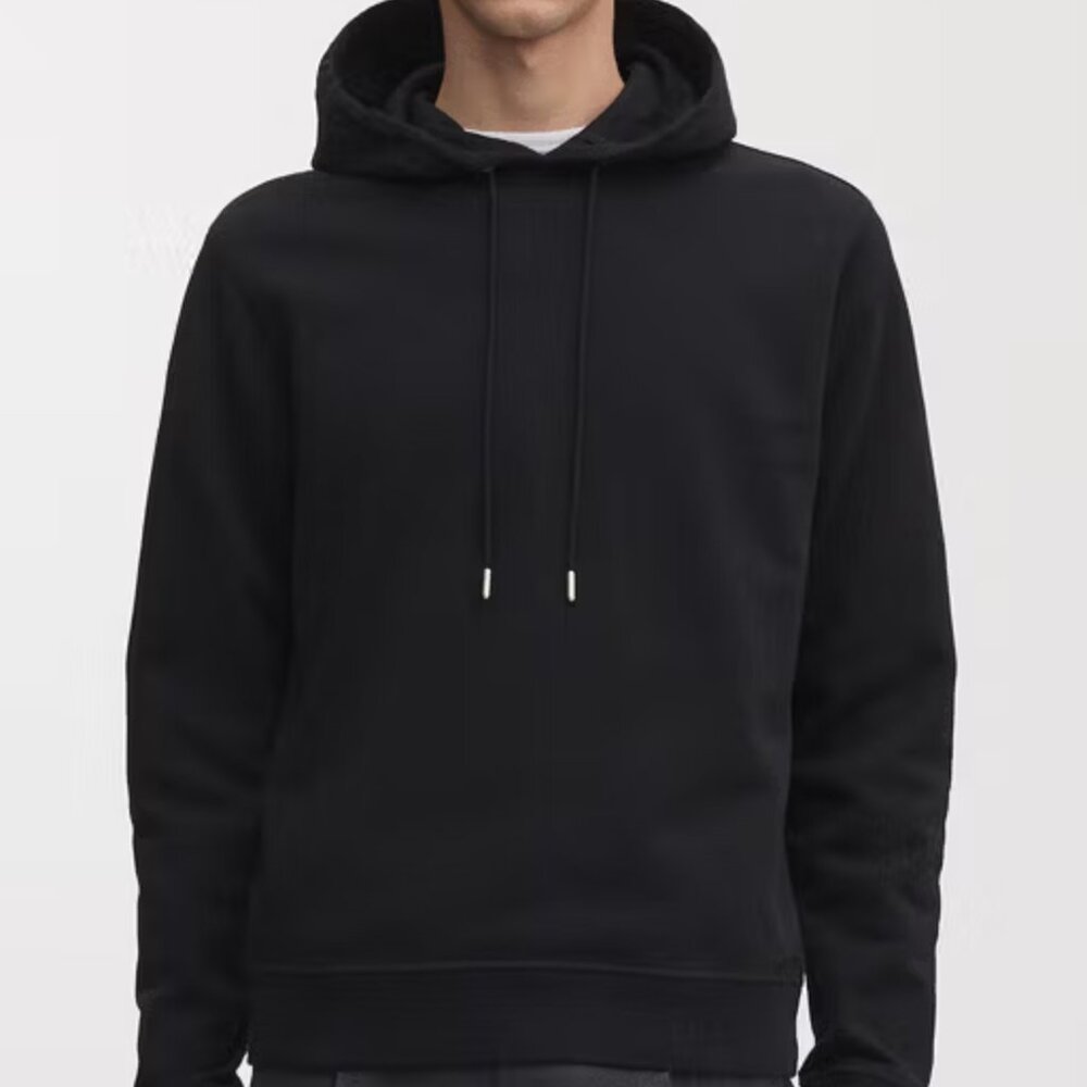 ASKET Organic Cotton The Hoodie Top Shirt Sweatshirt in Black